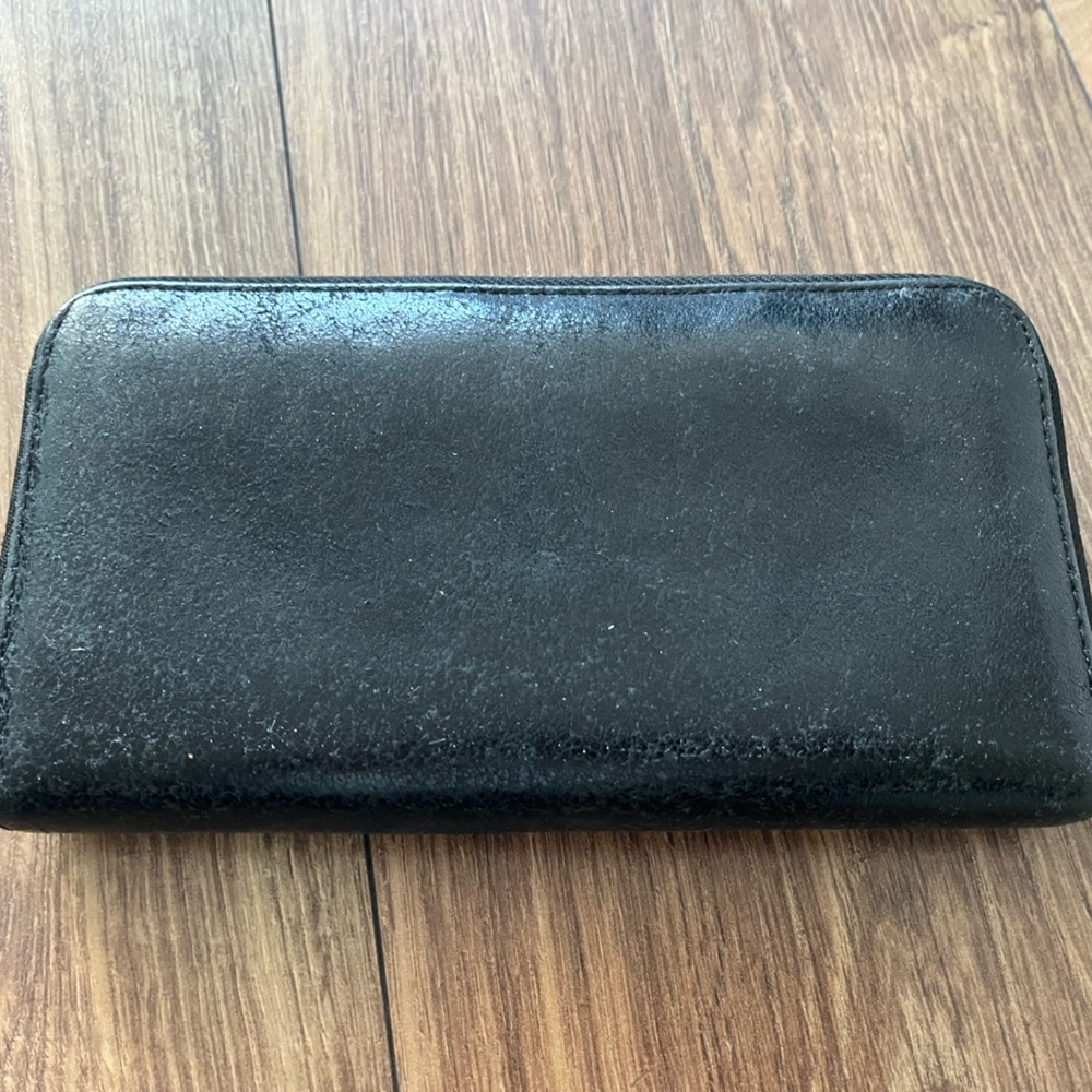 Tory Burch Black Sparkly Leather Wallet Authentic - Picture 4 of 10